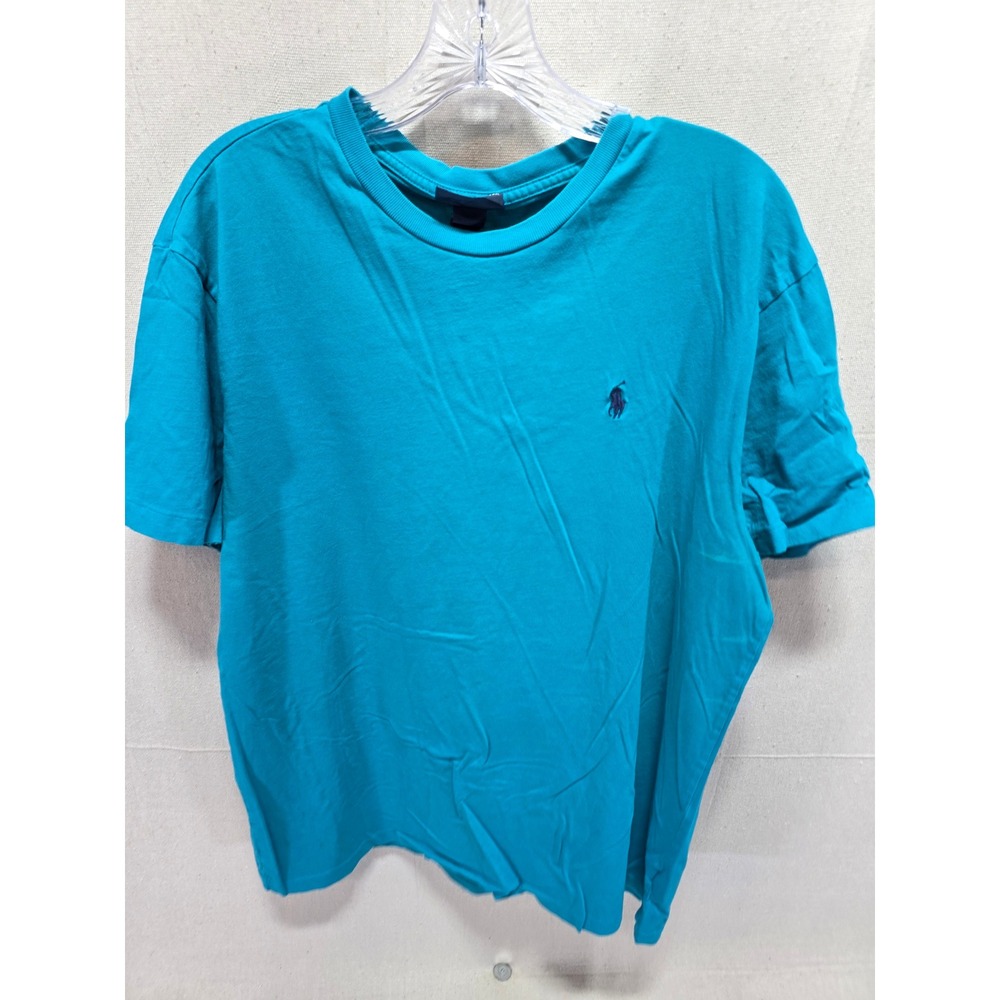 Polo Ralph Lauren Mens T-Shirt M Turquoise Blue Short Sleeve Cotton Pony Logo